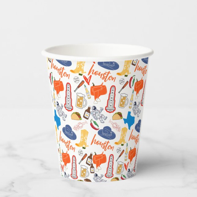 Houston Texas Paper Cups (Front)