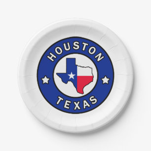 Houston Texas Paper Plates