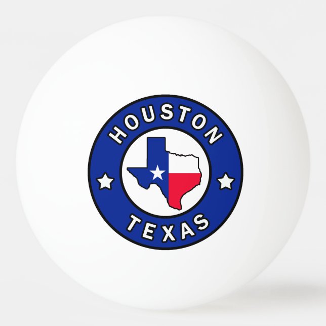 Houston Texas Ping Pong Ball (Front)