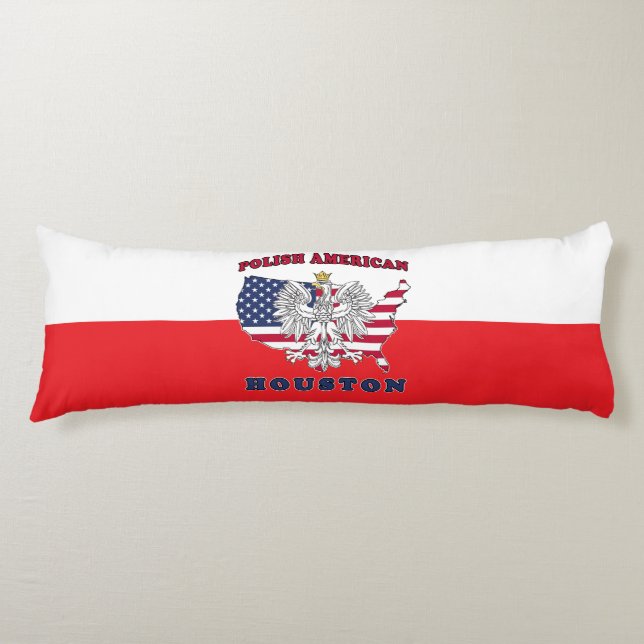 Houston Texas Polish American Body Pillow (Front)
