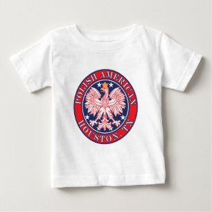Houston Texas Polish American Eagle Baby T-Shirt