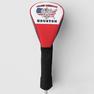 Houston Texas Polish American Golf Head Cover