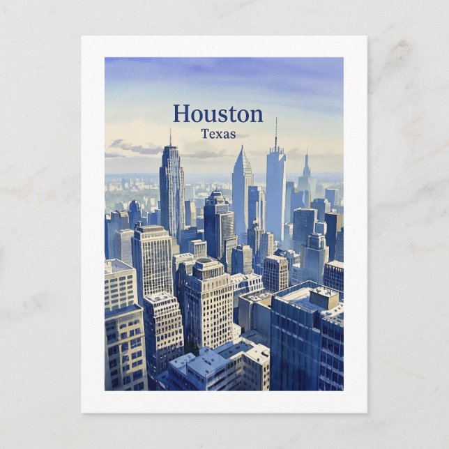 Houston Texas Postcard (Front)