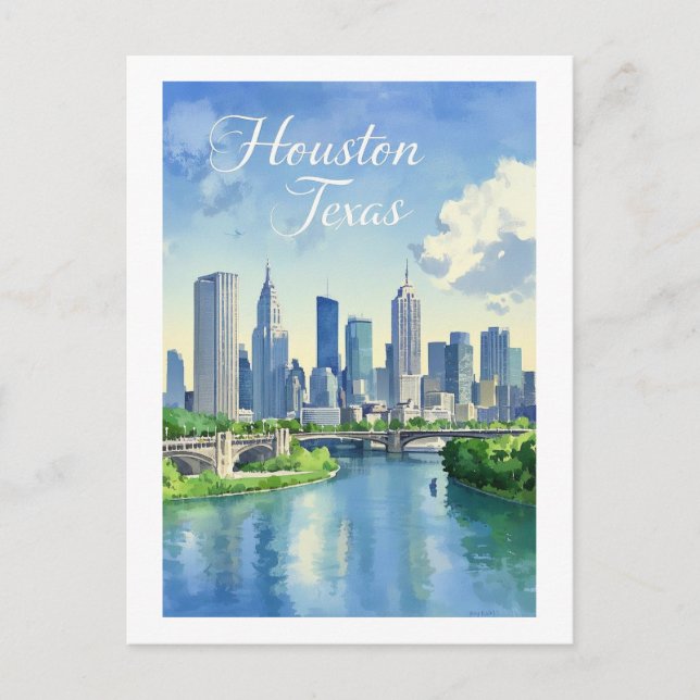 Houston Texas Postcard (Front)