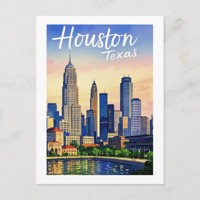 Houston Texas Postcard (Front)