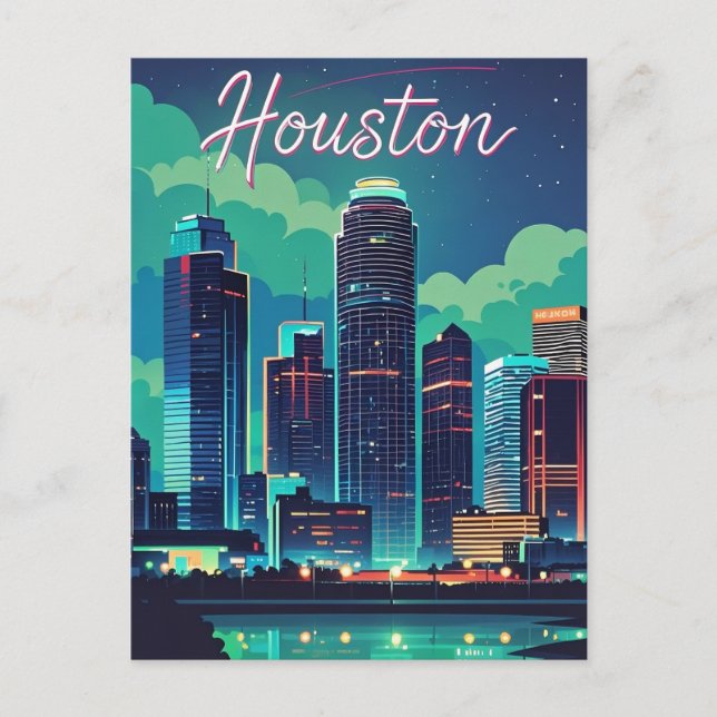 Houston Texas Postcard (Front)