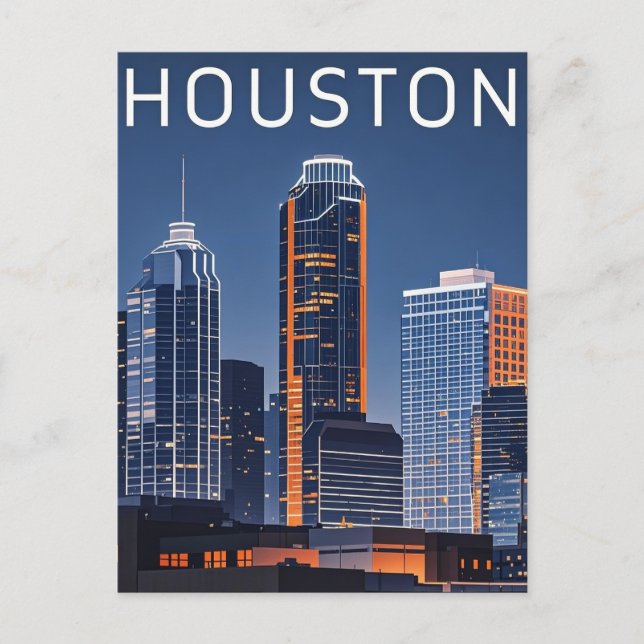Houston Texas Postcard (Front)