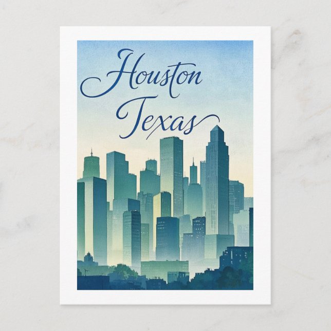 Houston Texas Postcard (Front)