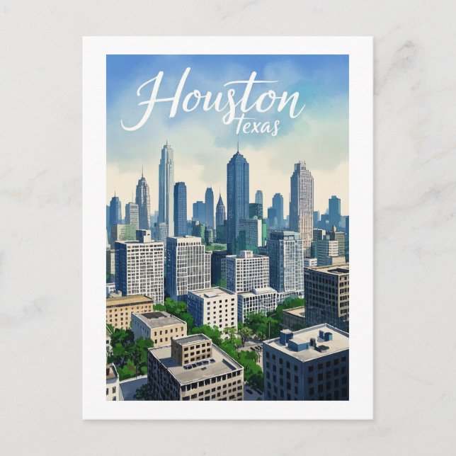 Houston Texas Postcard (Front)