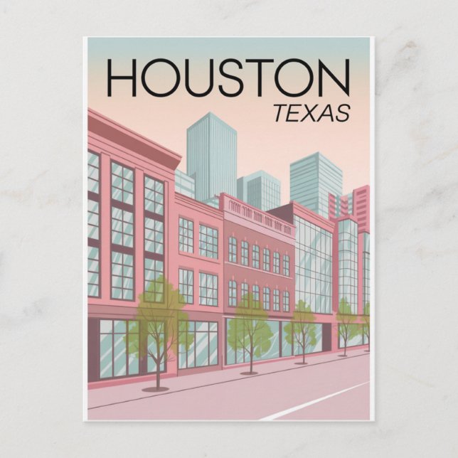 Houston Texas Postcard (Front)