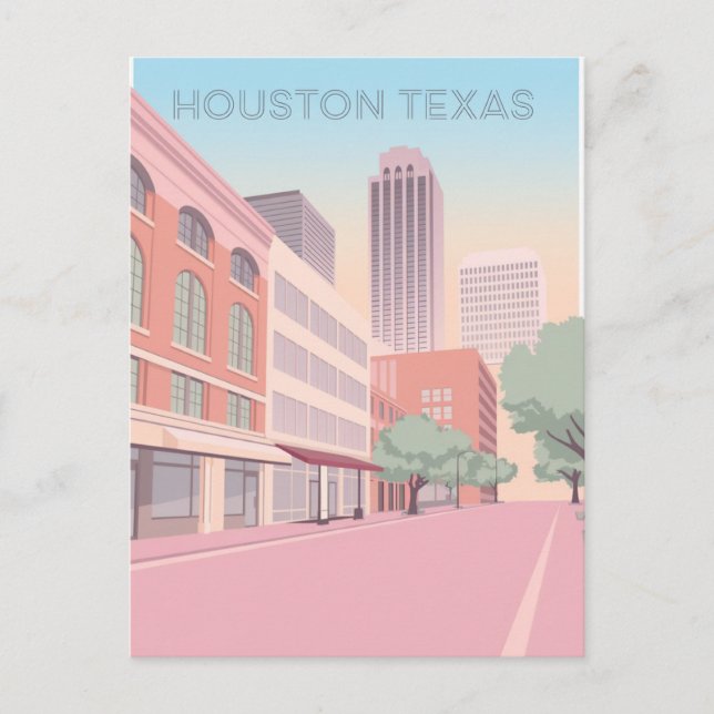 Houston Texas Postcard (Front)