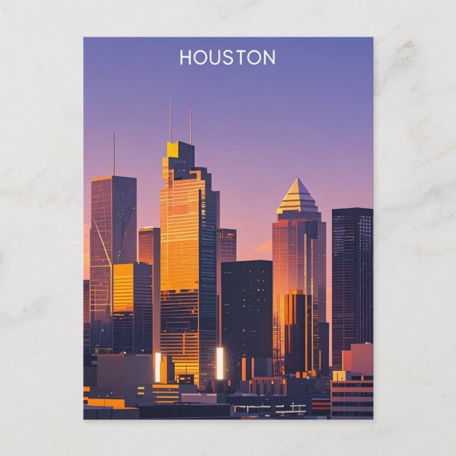 Houston Texas Postcard (Front)