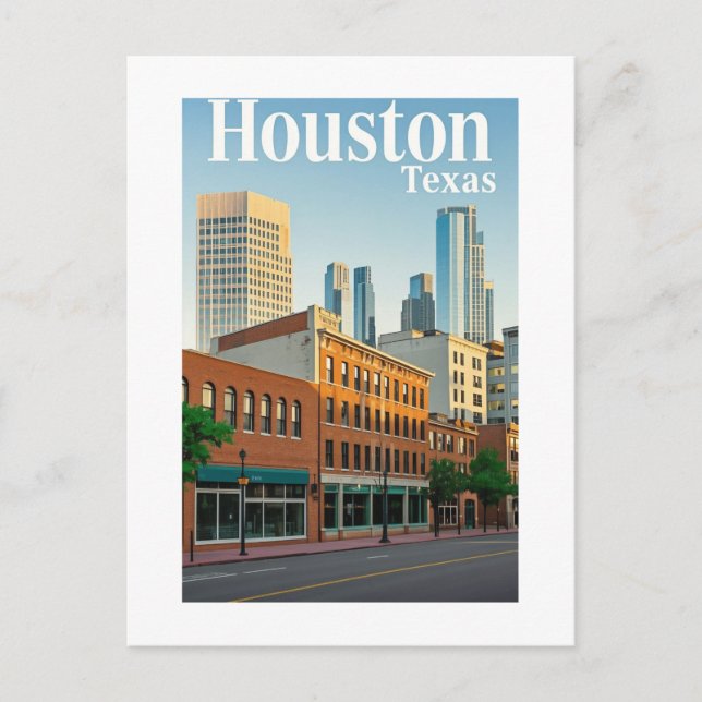 Houston Texas Postcard (Front)