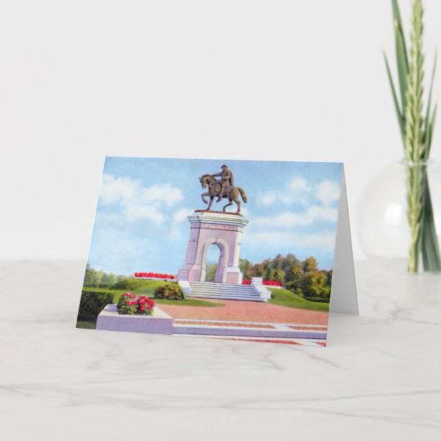Houston Texas Sam Houston Monument Card (Front)