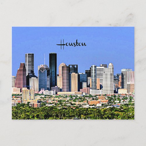 Houston Texas scenic cityscape photo Postcard