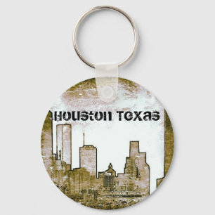 Houston Texas Skyline [Art] (Keychain) Keychain