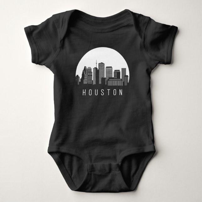 Houston Texas Skyline Baby Bodysuit (Front)