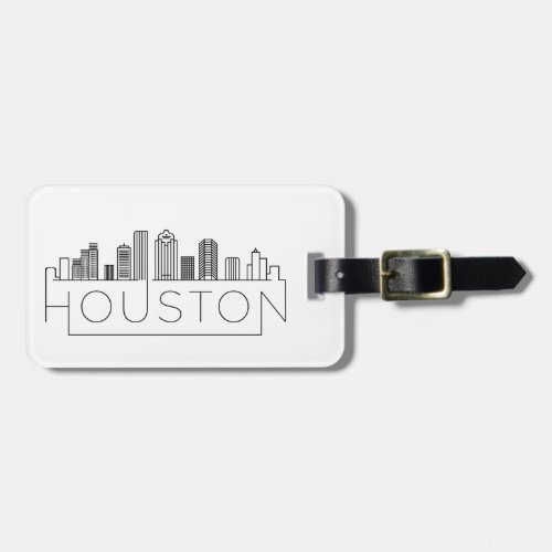 Houston Texas Skyline Luggage Tag