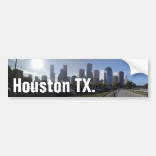 Houston Texas Skyline (Panoramic) Bumper Sticker
