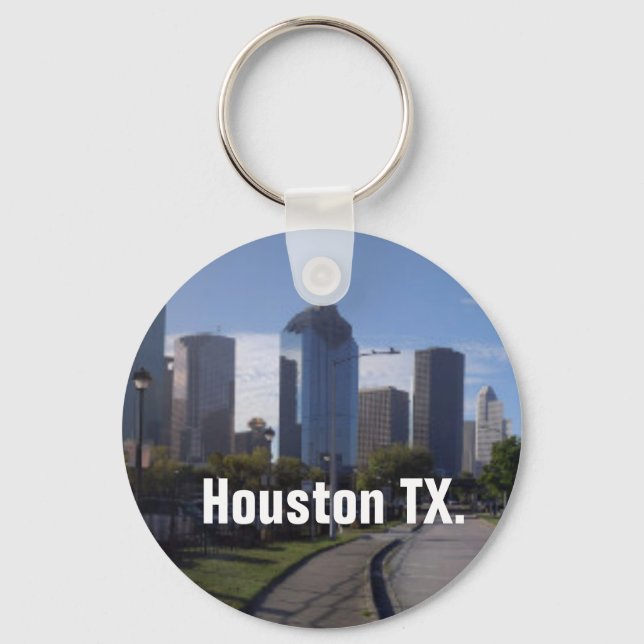 Houston Texas Skyline (Panoramic) Keychain (Front)