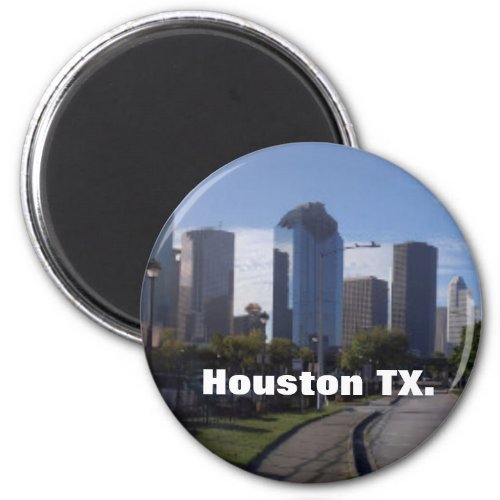 Houston Texas Skyline Panoramic Magnet