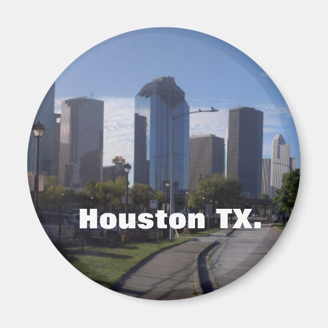 Houston Texas Skyline (Panoramic) Magnet (Front)