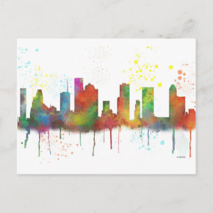 HOUSTON TEXAS SKYLINE POSTCARD