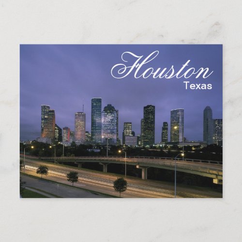 Houston Texas Skyline Postcard