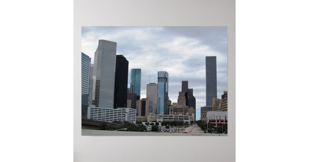 Houston Nickname Crush City Skyline | Poster