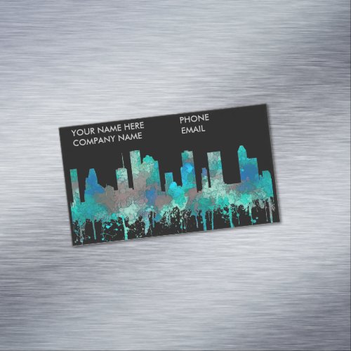 Houston Texas Skyline _ SG Jungle Business Card Magnet
