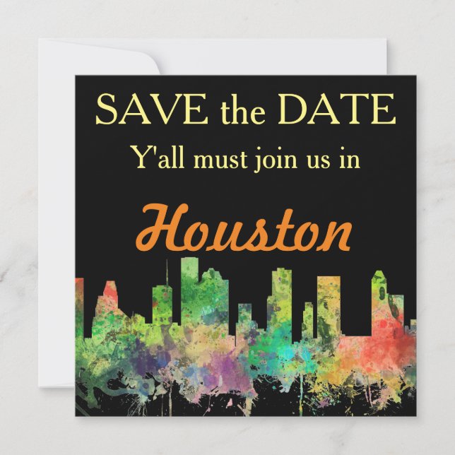 HOUSTON TEXAS SKYLINE SP - SAVE THE DATE (Front)