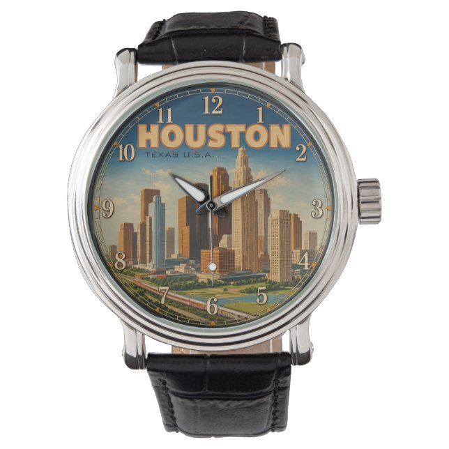 Houston Texas Skyline  Watch (Front)
