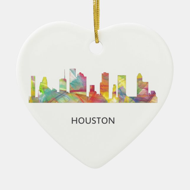 HOUSTON TEXAS SKYLINE WB1 - CERAMIC ORNAMENT (Front)