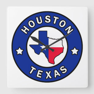 Houston Texas Square Wall Clock