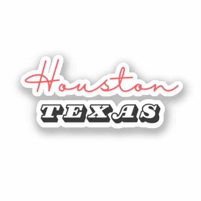 Houston Texas Sticker (Front)
