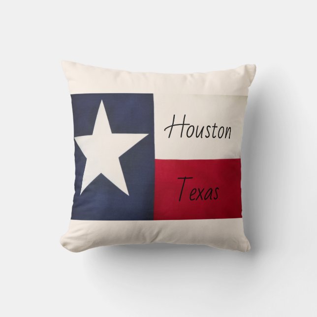 Houston Texas Throw Pillow (Front)