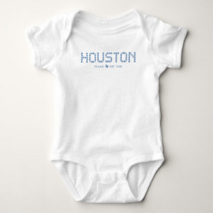 Houston & Texas Tile, Blue Tile, Houston Texas Baby Bodysuit