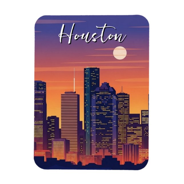 Houston Texas Travel Magnet (Vertical)