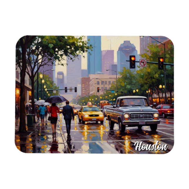 Houston Texas Travel Magnet (Horizontal)