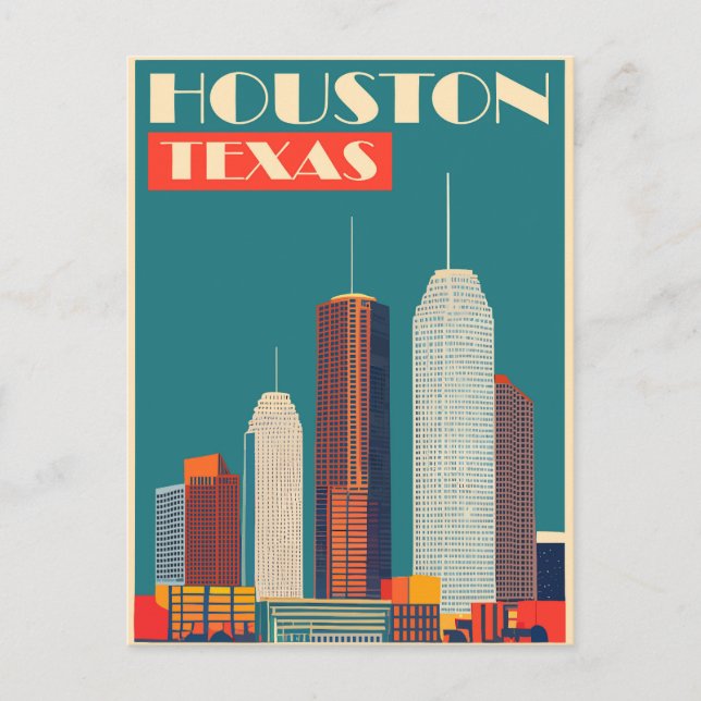 Houston, Texas, Travel Postcard (Front)