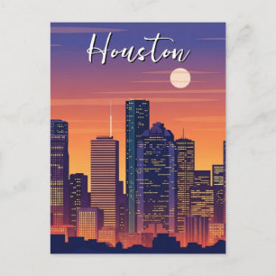 Houston Texas Travel Postcard