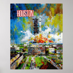 Houston, Texas travel poster