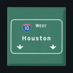 Houston Texas tx Interstate Highway Freeway Road : Magnet<br><div class="desc">Houston Texas tx The IDEAL gift for anybody wanting a unique reminder of their favorite location! This familiar interstate sign design features the authentic and accurate typography officially used by the FHA/MUTCD. Our design also uses the exact same Pantone color specifications. Interstate : Highway : Freeway : Street : Road...</div>