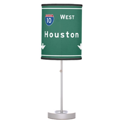 Houston Texas tx Interstate Highway Freeway Road  Table Lamp