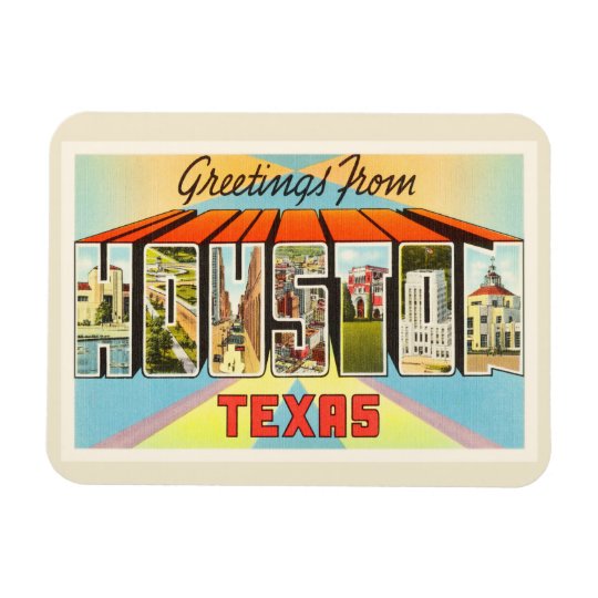 Houston Texas TX Old Vintage Travel Souvenir