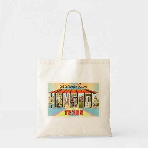 Houston Texas TX Old Vintage Travel Souvenir Tote Bag