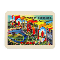 Houston Texas TX Vintage Large Letter Postcard
