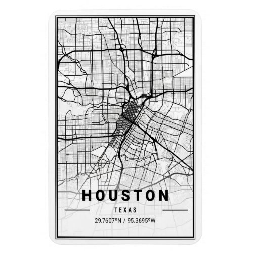 Houston Texas USA City Travel City Map Magnet