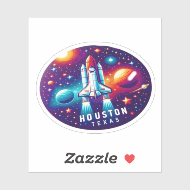 Houston, Texas USA - NASA Sticker (Sheet)