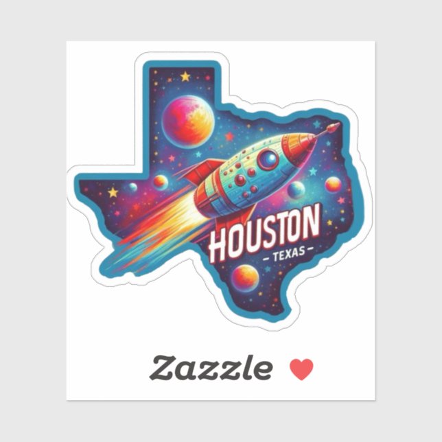 Houston, Texas USA - NASA Sticker (Sheet)